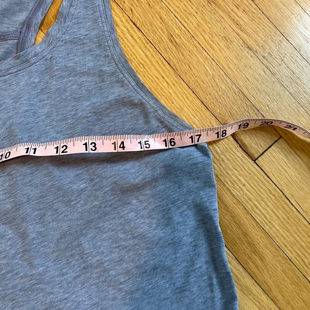 Lululemon Love Tank Pleated Heathered Blue Racerback Size 8 - Picture 9 of 10